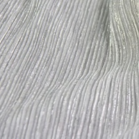 Tissu de maille de mode de scène froissé en métal à changement de couleur bleu saphir pour les filles