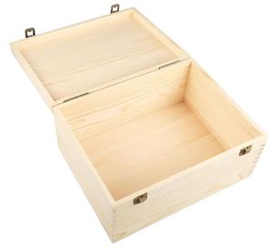 Extra Large scatola <span class=keywords><strong>di</strong></span> <span class=keywords><strong>legno</strong></span> non finito naturale cassa <span class=keywords><strong>di</strong></span> <span class=keywords><strong>legno</strong></span> <span class=keywords><strong>di</strong></span> pino non finito con coperchio per fai da te arte arte hobby e stoccaggio a casa - Product Image 5