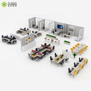 Estación de Trabajo Modular Moderna para 4 Personas con Diseño de Bancos para Espacios Amplios y Equipos de Tamaño Mediano - Product Image 5
