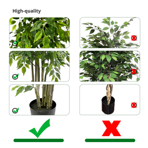 ต้นไทรเทียมสีเขียวป้องกันรังสียูวีระดับไฮเอนด์สำหรับการจัดสวนในห้างสรรพสินค้าสุดหรูราคาโรงงาน - Product Image 3