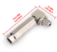 Entretoise d'échappement coudée à 90 degrés M18*1.5 avec mini-catalyseur intégré, haute performance, prix bas, pour pièces automobiles, directement de l'usine