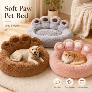 Pet Dog Bed for All Seasons Paw <b>Plush</b> Warm <b>Cat</b> Bed Comfortable for Small Large Dog Bed Design Dog Products - Product Image 1