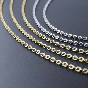 Chaîne en acier inoxydable plaqué or PVD de haute qualité, fin et brillant, type Rolo, pour fêtes et événements - Product Image 4