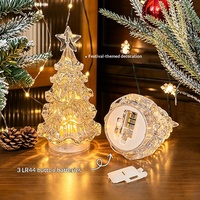 ML QBSDS-144 LED Leuchtender Fünf-Sterne-Weihnachtsbaum Nachtlicht Plastik-Dekoration Stimmungslicht Tischdekoration