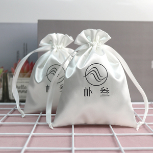 Bolsas de Satén Suave de Alta Calidad al por Mayor, Bolsas de Embalaje para Joyería, Bolsas de Satén de Seda con Cordón para el Cabello, con Logotipo Impreso para Ropa - Product Image 6