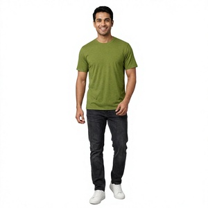 T-shirt uni à manches courtes en coton 100% de 500 GSM, anti-boulochage, doux pour la peau, personnalisable avec logo, unisexe - Product Image 1