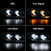 Feux avant à LED pour BMW Série 5 F10 2011-2017, style flèche, avec feux de jour et clignotants intégrés, amélioration des phares