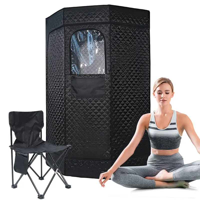 Sauna a vapore per uso domestico portatile per uso domestico per sala Sauna a vapore Full body tenda 1000w pieghevole riscaldamento Sauna interna