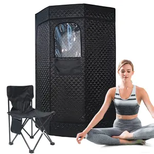 Draagbare Thuisgebruik Stoomsauna Kamer Full Body Stoom Saunabox Tent 1000W Opvouwbare Verwarming Binnensauna