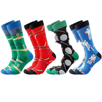 Crazy Socks Classic Retro Food Value Pack Nouveauté Crew Chaussettes Coffret cadeau pour hommes, femmes et enfants Tailles-Colorful Junk Food Print