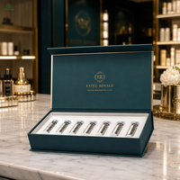 Boîte cadeau en carton rigide personnalisée avec couvercle magnétique et insert en EVA pour bouteille en titane, soins de la peau, parfum et emballage de produits de beauté
