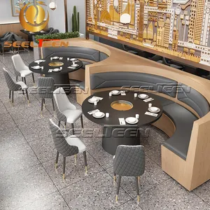 대중음식점 공급자 판매를 위한 의자 가구를 가진 둥근 식탁 세트