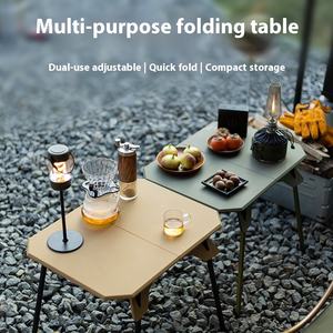 Table en plastique pliante légère Portable pour Camping en plein air Barbecue pique-niques <span class=keywords><strong>tours</strong></span> autonomes équipement de cour de hauteur - Product Image 3