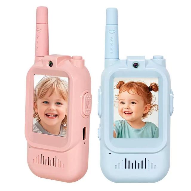 Children Video Walkie Talkies 500 Meters Long Range Outdoor Electric Parent-child Interphone Toys 2.0-inch Display Rechargeable