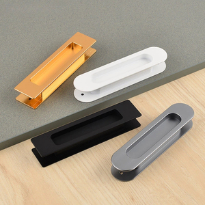 Aluminum Furniture Hidden Recessed Flush Pulls Handle Wardrobe Cabinet <strong>Door</strong> Embedded Hidden Handle for Kitchen &amp; Dresser Use - Product Image 2