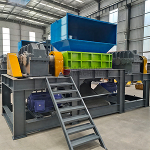 Industriële Eenvoudige Bediening Dubbele As Shredder Keuken Afval Papier Karton Hout Harde Schijf Shredder Voor Recycling - Product Image 5