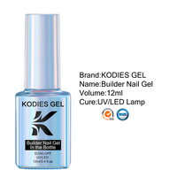 KODIES gel constructeur professionnel pour ongles en gel blanc laiteux résine durcissable UV longue durée 40 jours OEM/marque de distributeur Gels avec logo personnalisé