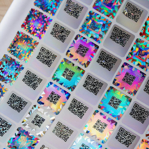Aangepaste QR-<span class=keywords><strong>code</strong></span> holografische VOID sticker waterdichte PVC-kleefvinyl elektronische dooslabel manipulatiebestendig garantie voor promotie - Product Image 3