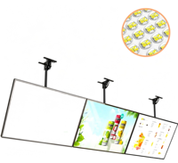 Boîtes lumineuses publicitaires LED ultra-minces suspendues pour affichage de menus