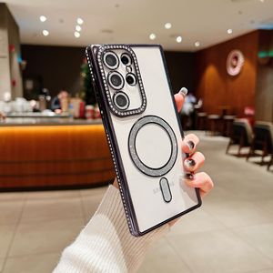 <span class=keywords><strong>Funda</strong></span> Magnética Transparente con Diamantes de Lujo para Teléfono Móvil Samsung S26 S25 <span class=keywords><strong>Ultra</strong></span> Plus A17 A07 - Product Image 2