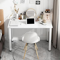 Ensemble de bureau moderne pliable personnalisé, bureau d'ordinateur multifonctionnel en bois blanc et métal pour la maison, avec taille personnalisée