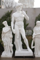 Vente en Gros de Statues en Marbre du David Grec, Sculptures sur Mesure Sculptées à la Main pour Décoration de Jardin, Collection d'Art