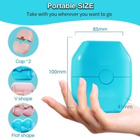 MINI Rouleau de massage facial 2-en-1 en silicone, plat et en V, rafraîchissant, sans aiguilles, pour apaiser la peau du visage et du cou