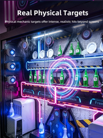 FUNSPACE Machine de jeu de tir d'arcade d'intérieur de haute qualité, à monnayeur/billets, avec cibles en fibre de verre et métal, style carnaval
