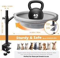 360 ° Support de bureau pivotant pour chat, lit de bureau pour chat, hauteur réglable, perchoir pour la maison et le bureau