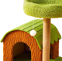 Meuble pour chat d'intérieur multi-niveaux en feutre écologique, tour griffoir, maison pour chat, lit pour chat, bol en papier acrylique et griffoir en sisal – Vente en gros