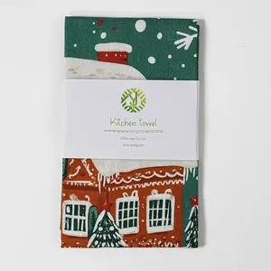 Torchon botanique vintage-mélange <span class=keywords><strong>de</strong></span> lin et <span class=keywords><strong>de</strong></span> coton, impression par sublimation, torchon réutilisable pour décor <span class=keywords><strong>de</strong></span> ferme - Product Image 4