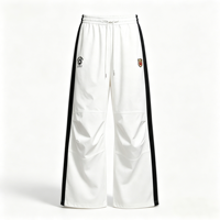 Survêtement 2 pièces pour homme avec logo personnalisé, veste zippée brodée, pantalon large, OEM ODM, vente en gros de vêtements de sport