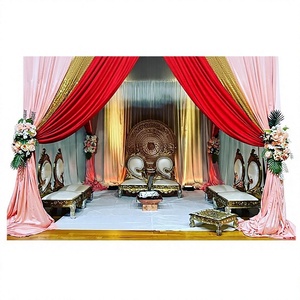 Sillas de Mandap para Bodas Hindúes Reales, Juego de Sillas de Mandap para Bodas Gujarati, Sillas de Mandap Tradicionales para Bodas Indias, EE. UU. - Product Image 2