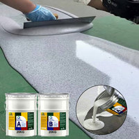 Peinture de sol en résine époxy auto-nivelante, imperméable et antidérapante, avec sable coloré, pour revêtement de sol en époxy pour béton