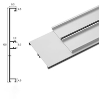 Plinthe de meuble en alliage d'aluminium, étanche et durable, pour hôtel et cuisine, finition anodisée effet bois moderne