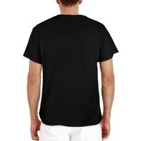 Kaos Kasual Pria USA Stock 180g Rajutan Katun Tebal dengan Cetakan Transfer Panas Satu Sisi Bermotif Ramah Lingkungan