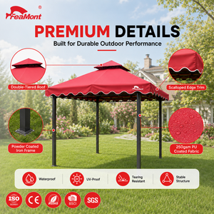 Abri de camping pliable FEAMONT, imperméable, pour les sorties en <span class=keywords><strong>famille</strong></span> et les voyages en plein air - Product Image 3