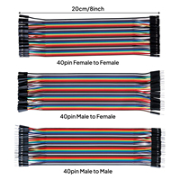 Kabel Jumper Dupont 2 54mm Kabel Breadboard Male Female Ribbon Wire 40 Pin Arduino PCB Prototype Produsen OEM