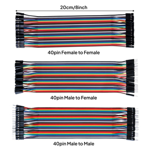 Câble de raccordement Dupont 2,54 mm pour breadboard, câble ruban mâle-femelle 40 broches, pour prototype PCB Arduino, fabricant OEM - Product Image 2