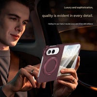 Nouvel étui magnétique pour téléphone en cuir PU pour iPhone Duo avec protection à 360° °   Support rotatif pour écran avant, protection antichoc, coque rigide