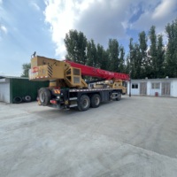 Grue de camion hydraulique télescopique SANY d'occasion, grue mobile montée sur camion, machine de levage d'occasion à vendre
