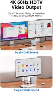 Base con Hub USB C SYONG con Carcasa para Ranura SSD <span class=keywords><strong>M</strong></span>.2 NVME para Mac Mini M4/M4 Pro, Estación de Acoplamiento USB-C, HDMI, USB3.2 Gen2, SD4.0+TF4.0 - Product Image 4