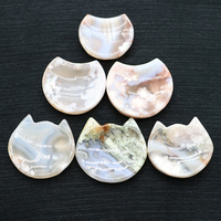 Bol sculpté en agate de fleur naturelle, motif fleur de cerisier, cristaux et pierres de guérison, sculpture de paume