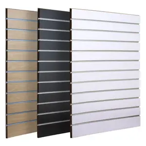 Black / White Decorative Single-sided Slotwall 1" O/C Stackable Slat Wall Lightweight Aluminum Garage Slatwall Display Panels