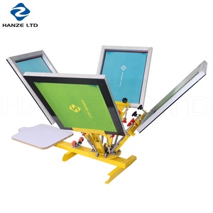 Bảng quay hướng dẫn sử dụng 4 màu 1 trạm <span class=keywords><strong>t</strong></span> Áo sơ mi Màn hình máy in để bán - Product Image 4