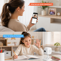 Moniteur intelligent pour bébé et animaux domestiques, utilisation intérieure, 1080p, 2MP CMOS, vision nocturne, audio bidirectionnel, sans fil, caméra de sécurité IP pour animaux domestiques