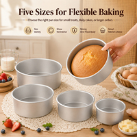 Hoge kwaliteit aluminiumlegering ronde taartvorm met stevige bodem, antiaanbaklaag, voor chiffon cake en cheesecake, geschikt voor huishoudelijke ovens