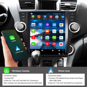 HFMidia Autoradio 12,1 pouces avec écran vertical, unité multimédia vidéo pour Toyota Highlander 2009-2014, CarPlay sans fil - Product Image 5