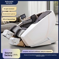 Fauteuil de massage électrique intelligent de luxe à double rail, entièrement automatique, pour usage domestique, avec fonction cabine spatiale et massage corporel complet