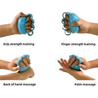 Balle d'exercice de la main en silicone avec logo personnalisé Balle de préhension des doigts pour l'amélioration de la flexibilité de la main et le soulagement du stress